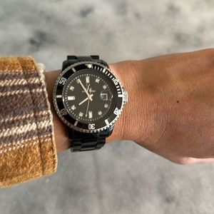 ToyWatch Brand, Black & Stainless Steel Watch